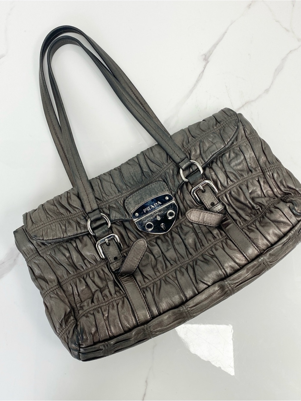 Prada Nappa Leather Shoulder Bag